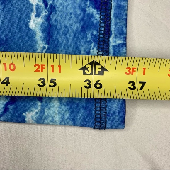 RBX Active Women’s Leggings Size Large Ocean Blue & White Yoga Workout Pants - Picture 6 of 6